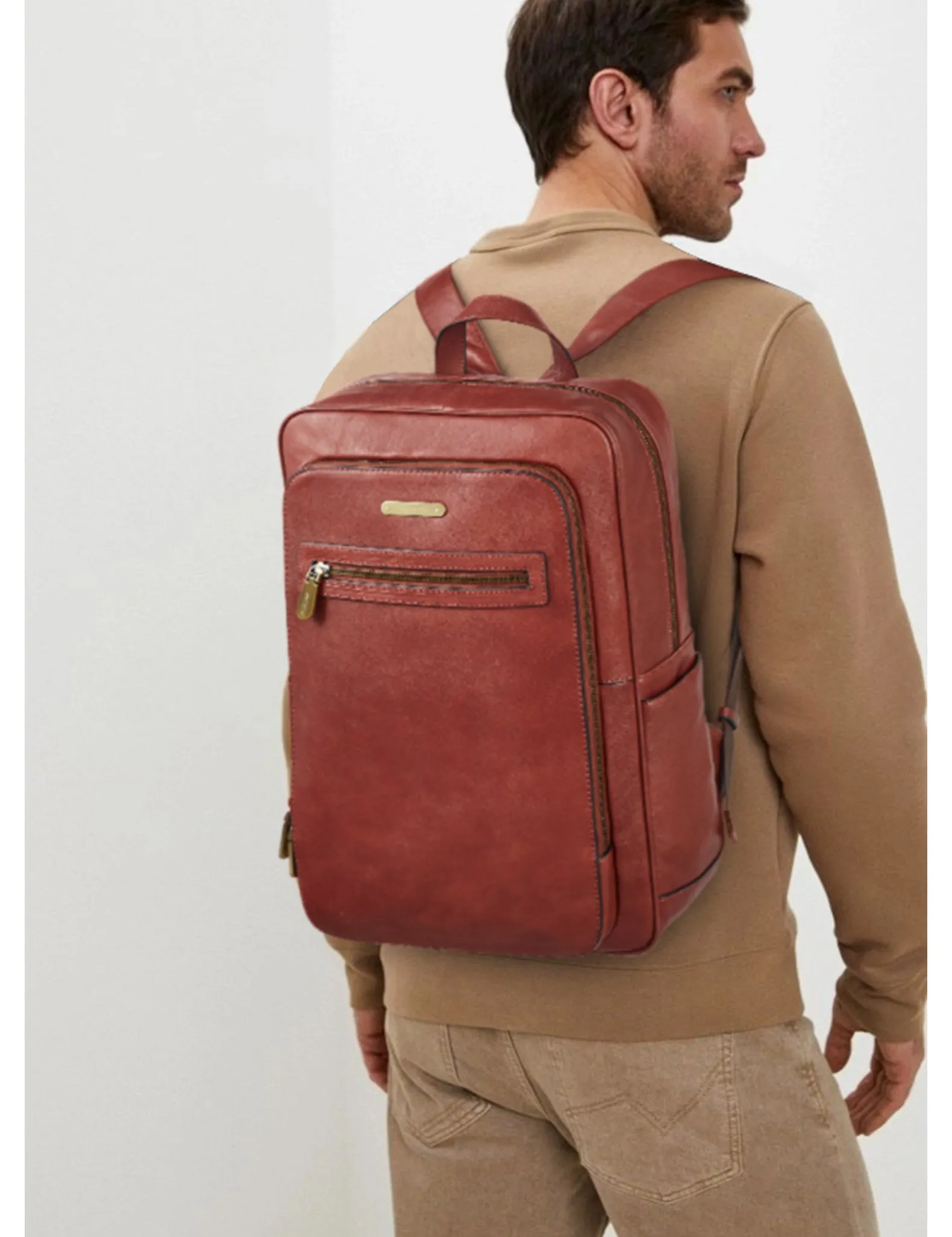 Luxury Italian Leather Backpack for Men