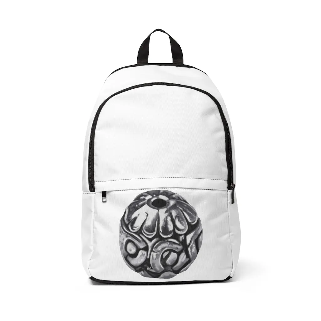 Metal Piece Unisex Fabric Backpack