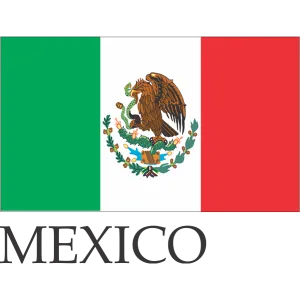 Mexico Embroidered Flag Badge