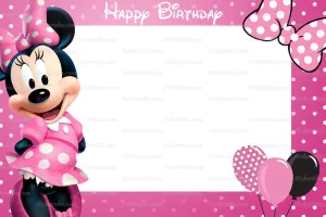 Minnie Personalized Photobooth Frame for Kids Birthday