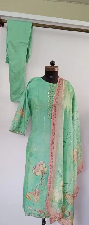 Modal Silk Kurti Set With Dupatta