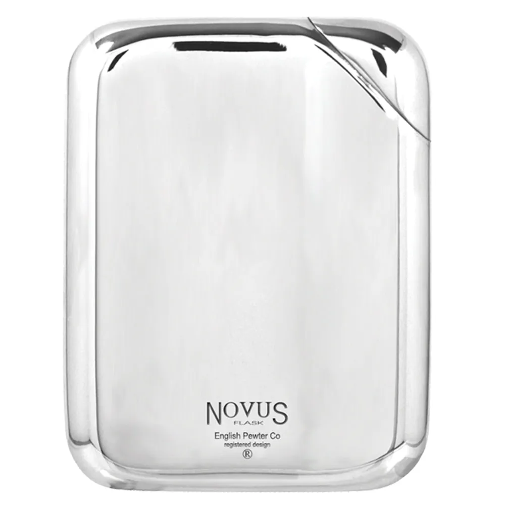 Novus Pewter Hip Flask with Genuine Leather Pouch