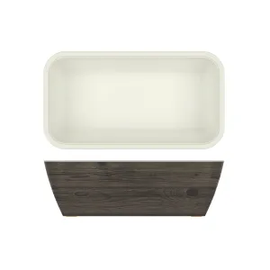 Oak/White New Haven Melamine GN1/3 Deep Dish 32.5 x 17.6 x 10cm - Pack 1