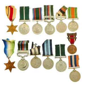 Original British WWI to Cold War Era British, India and Pakistan Medals Lot - 13 Medals