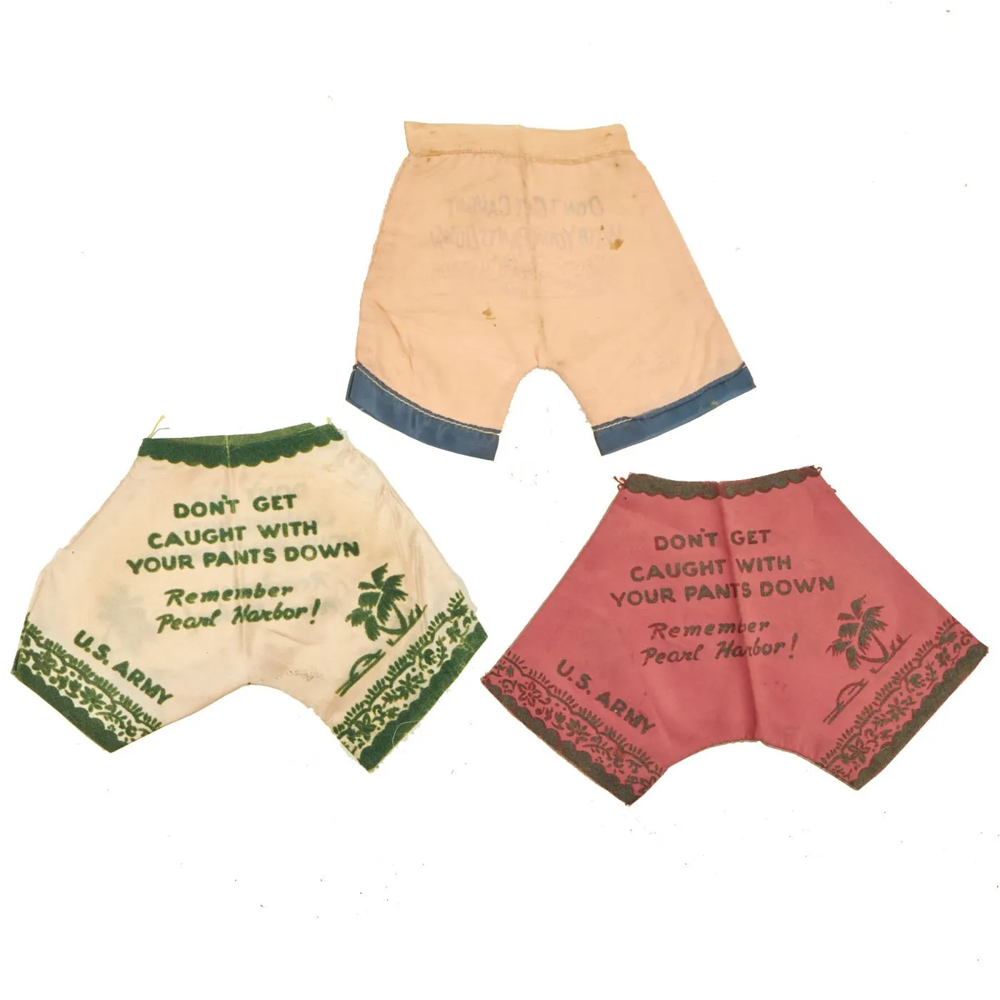 Original Collection of WWII U.S. Pearl Harbor Commemorative Miniature Ladies Underwear