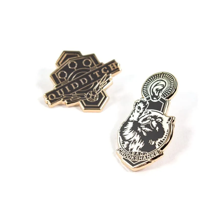 Pin Kings Harry Potter Enamel Pin Badge Set 1.2 - Quidditch & Crookshanks