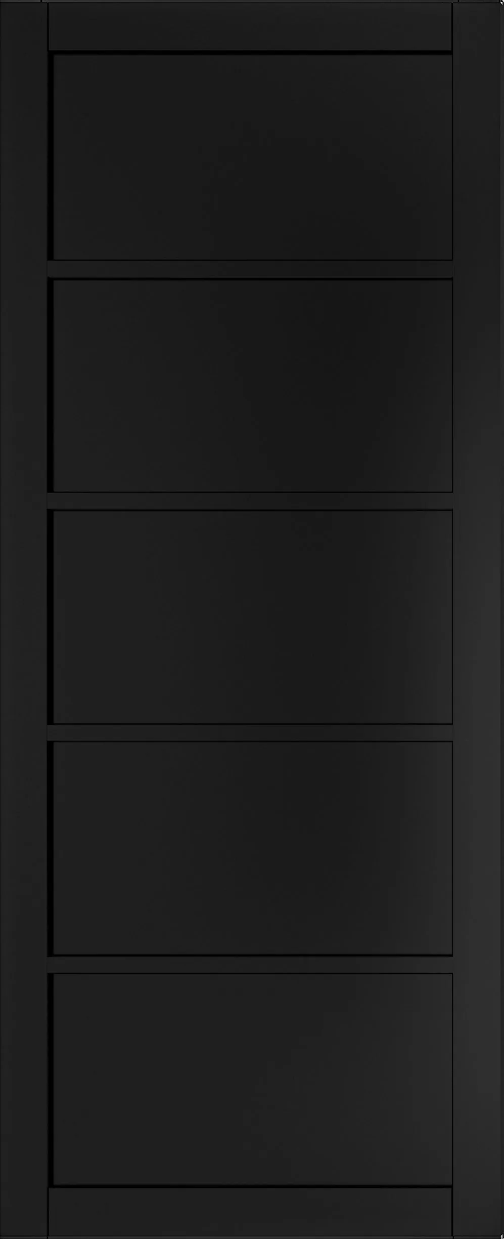 Pre-Assembled Shoreditch Black Prefinished Door Set