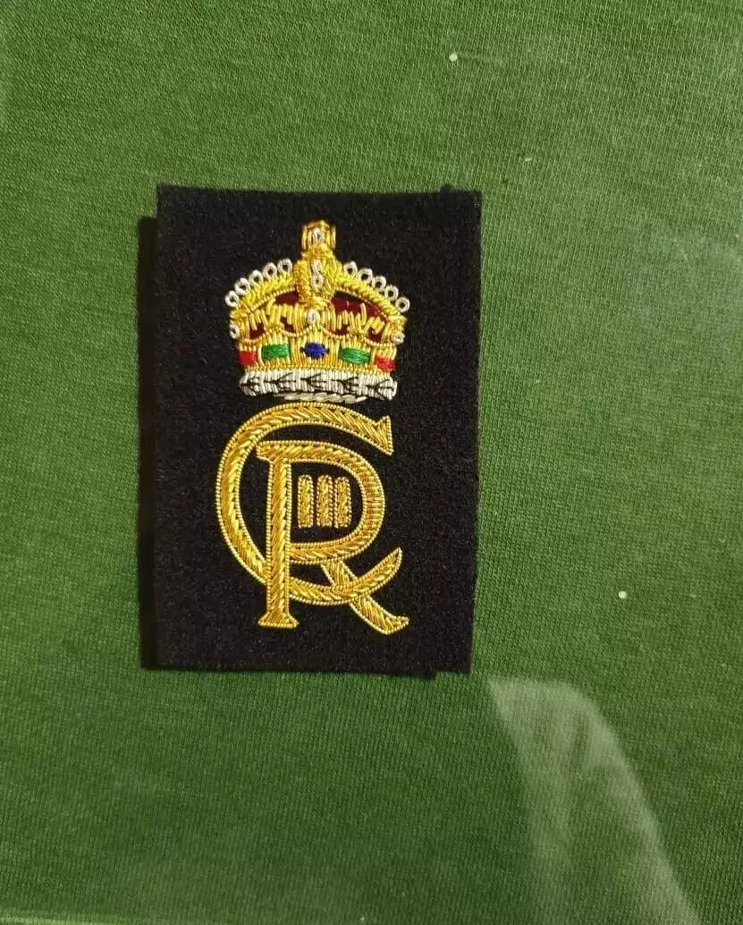 Premium Royal Insignia King's Charles Royal CR III Embroidered British Badge