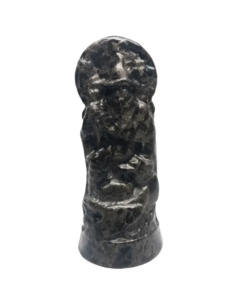 Pyrite Crystal Odin Carving