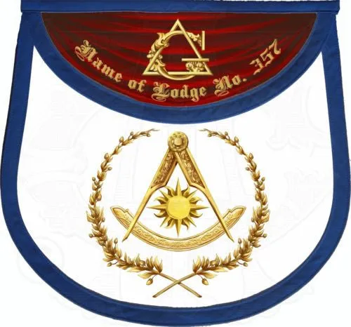 "The Eastern Light" Past Master Masonic Apron