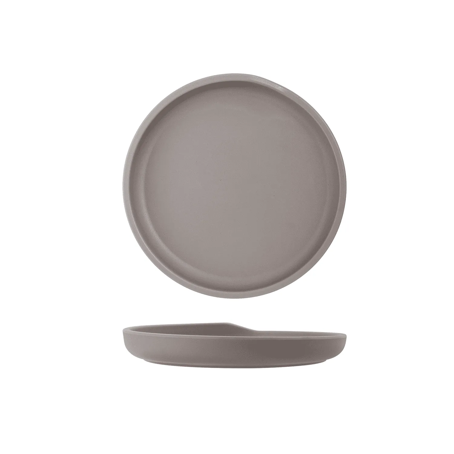 Sand Brown Copenhagen Round Melamine Plate 17cm - Pack 6