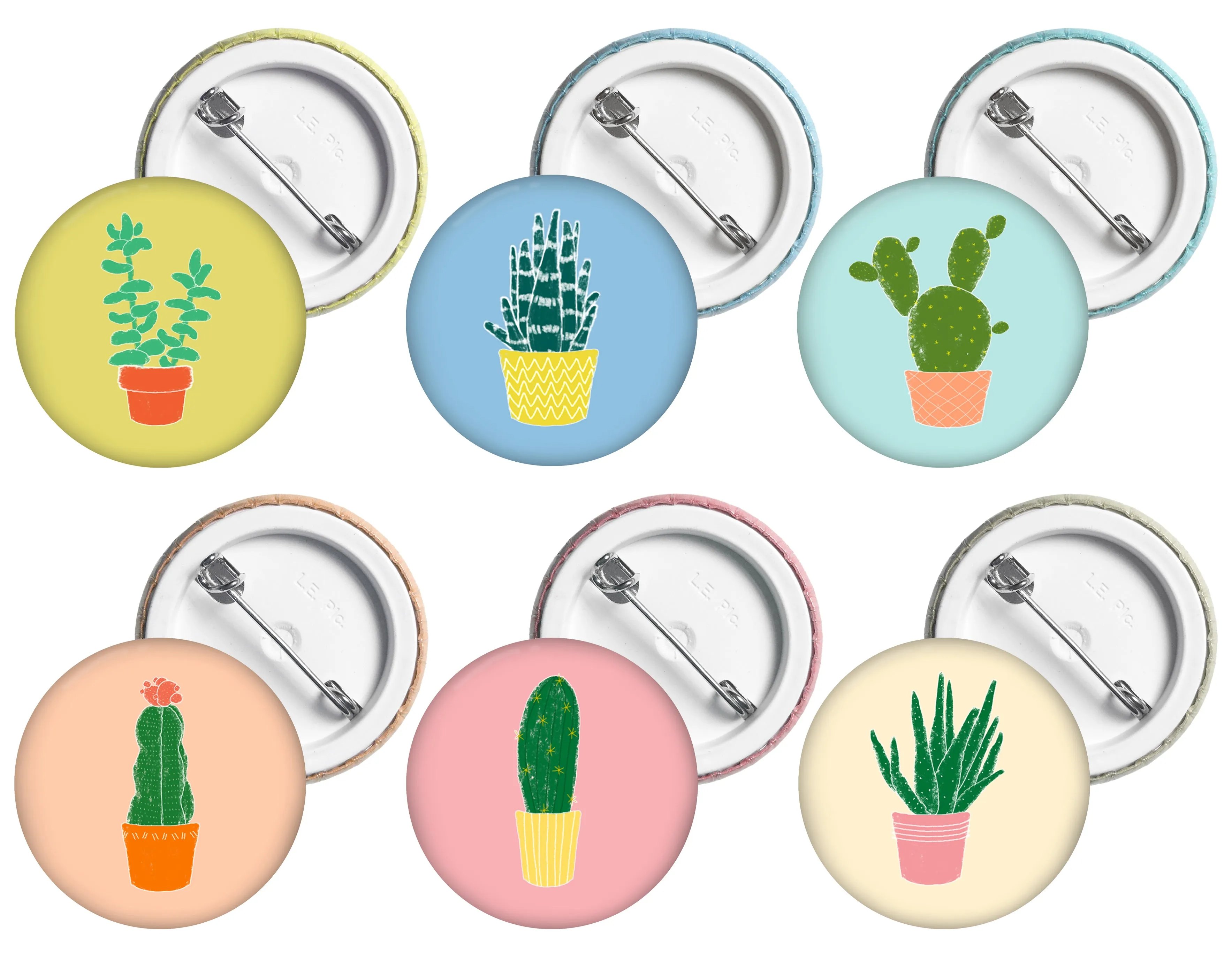 Succulents - Button Badge