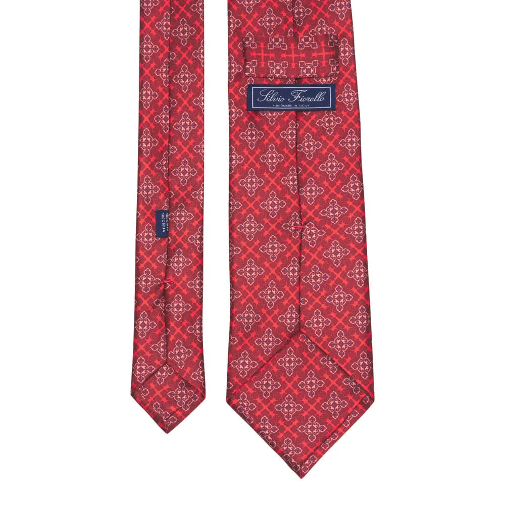 The Uffizi Red Duchesse Silk Tie