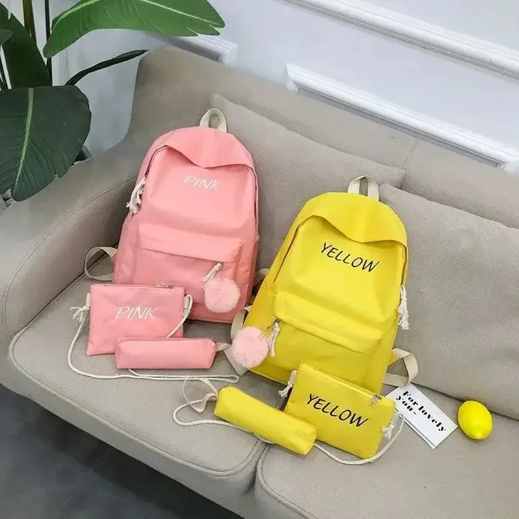 Three PC Korean Style Fashionable Backpack