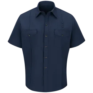 WORKRITE MEN'S CLASSIC SHORT SLEEVE FIRE CHIEF SHIRT - NAVY